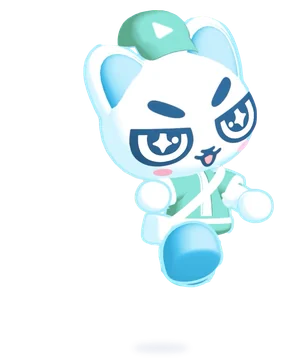 DistroCat, the Bloss cat postman, running